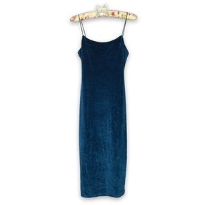 Dance & Marvel Blue Velvet Dress